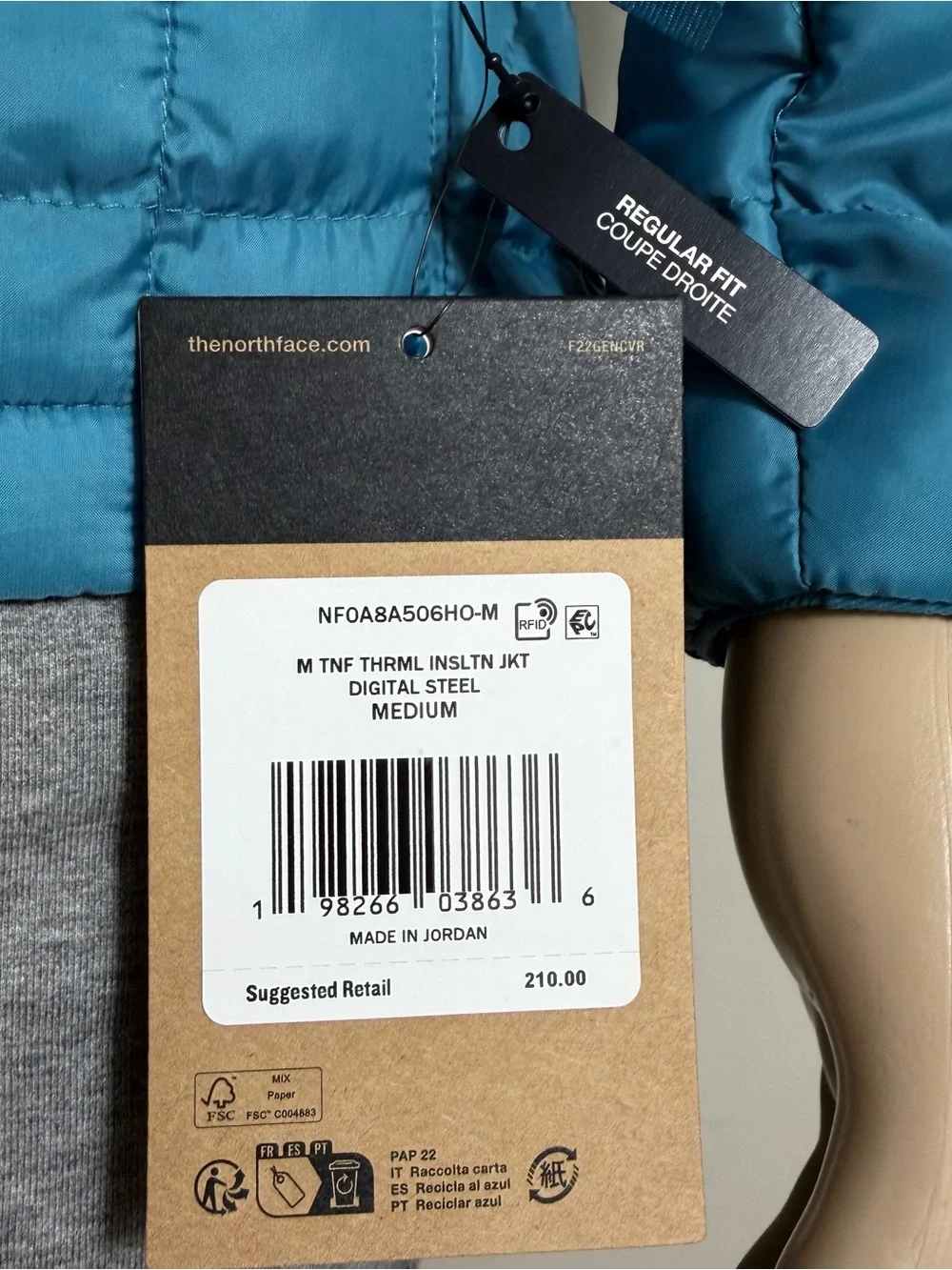 The North Face Men's Thermal Insulation Jacket ThermoBall Insulated Sz S M L XL